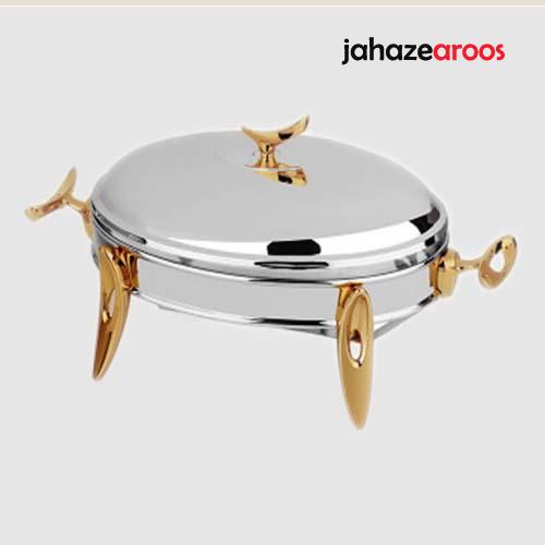 11 سوفله بیضی متوسط قایقی استیل طلایی یونیک UN-3857