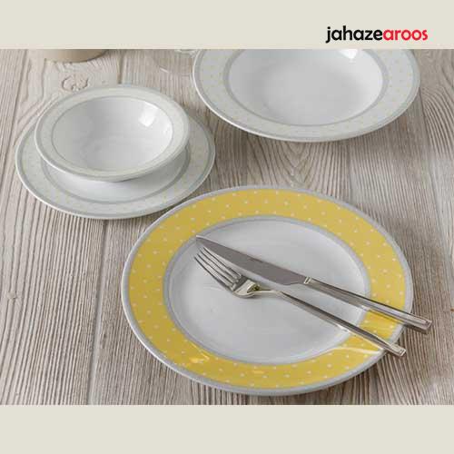 seville-yellow1 سرویس ۲۸ پارچه چینی زرین سری ایتالیا اف مدل سویل زرد درجه عالی