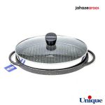 تابه گریل چدنی یونیک بیضی درب دار UN-6011