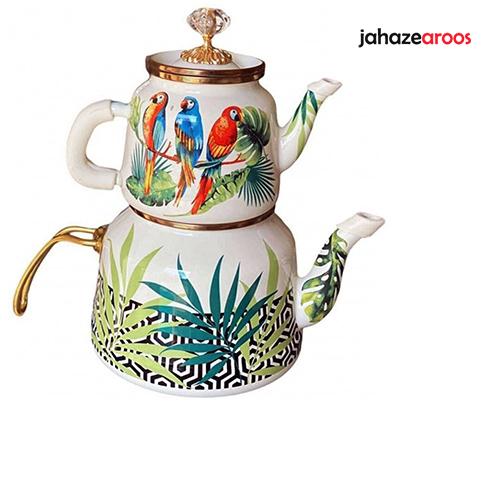 s کتری و قوری لعابی میس بتی دافی مدل طوطی